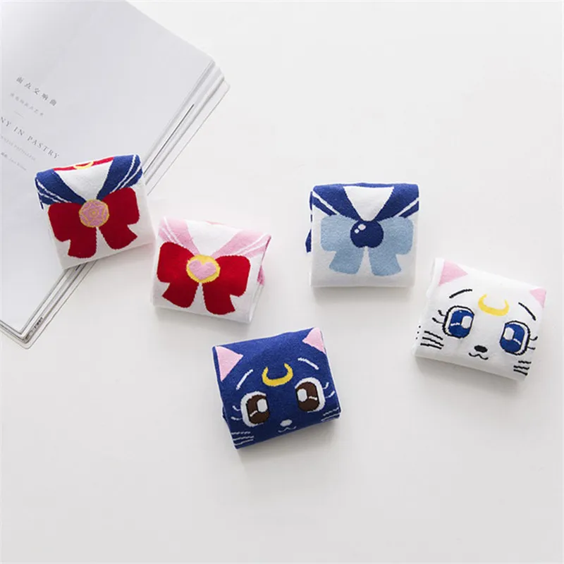 

Anime Sailor Moon Japanese Lovely Cartoon DIY Cosplay Accessories Ladies' Cotton Soft and Comfortable Cosplay Socks