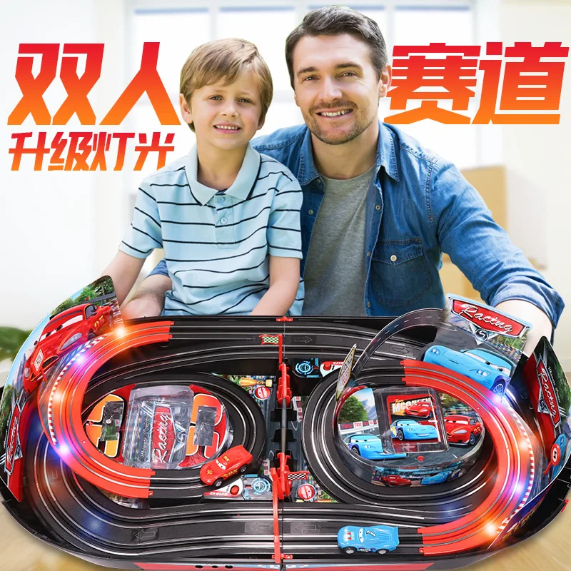 Игрушки дисней cars3 детская игрушка с двойным треком гоночный Маккуин для