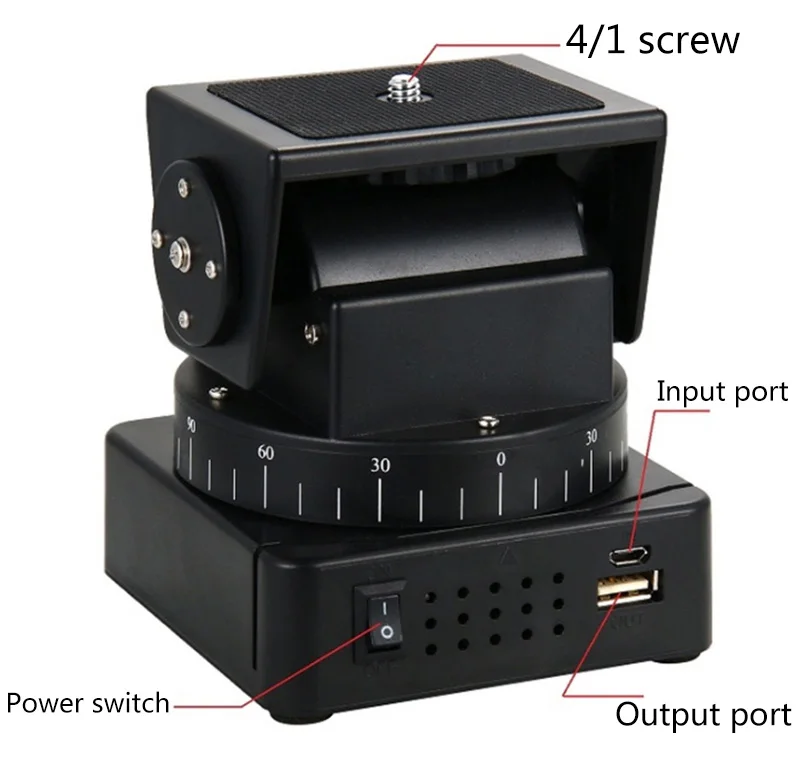 Zifon моторизованный пульт дистанционного управления Поворотная наклонная головка YT-260 с адаптером для крепления штатива для экстремальной камеры Wifi камеры и смартфона