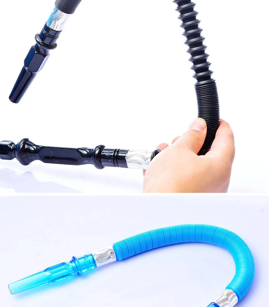 2 PCS Portable Arab Hookah Telescopic 2m Hookah Hose,Free Stretching And Shrinking Chicha Narguile Shisha Pipe Accessories