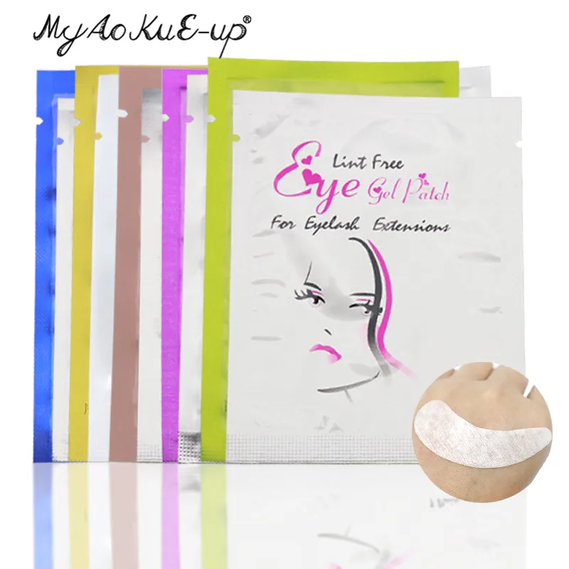 

Make up tool 50pairs Eyelashes Patches for Extension Willow-shaped Under Eye Pads Eye Lash Patch Fabric Eyelash Extensions patch