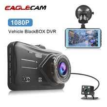 Двойной объектив dvr-камера Cam FHD 1080P 4 дюйма Экран T672 задней зеркало заднего вида с двумя Камера приборной панели видеорегистраторы автоматическая запись реестр и функцией ночной съемки
