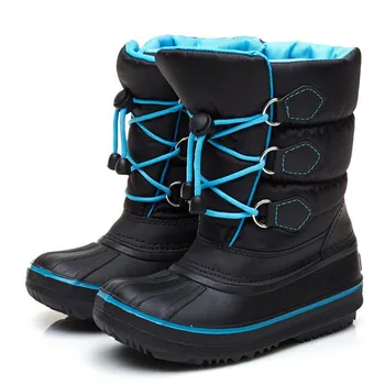 

snow boots for baby fashion slip-on girls -30 degrees waterproof upper kids winter space leather wear warm flat shoes
