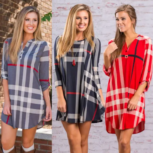 

Women Dress Women Loose Long Sleeve Dress Ladies Jumper Pullover Tops Women Long Sleeve Mini Dresses