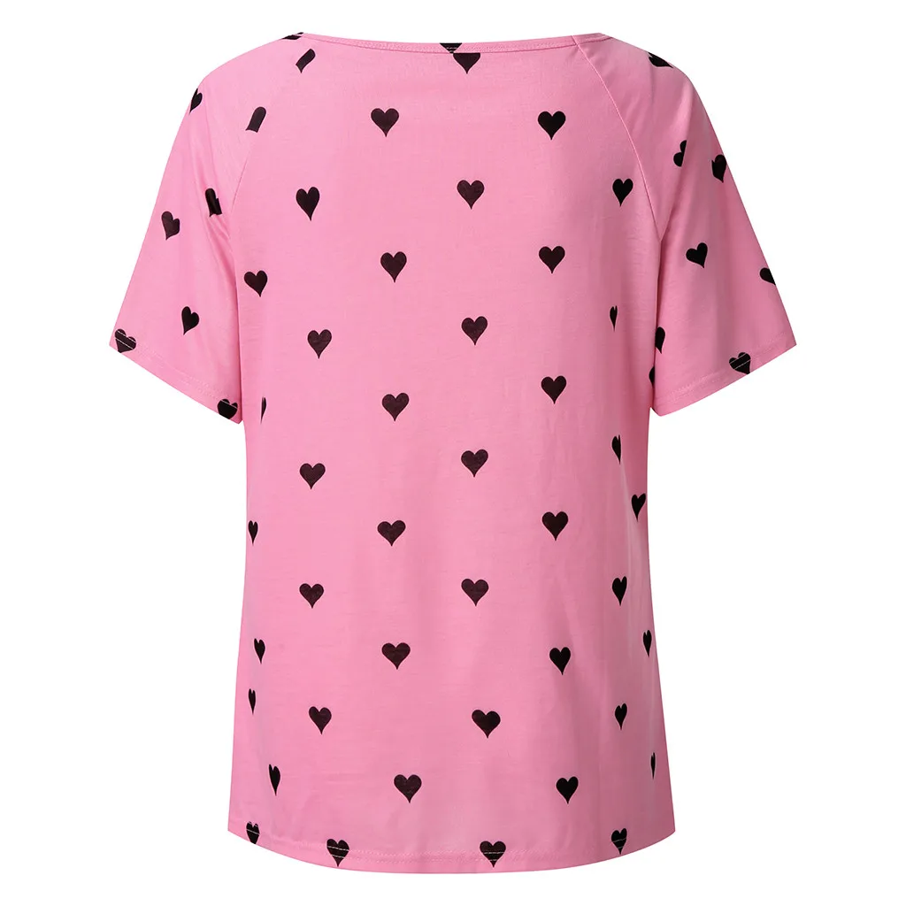 Женская блузка Футболка Новая мода для девочек женские летние повседневные топы с принтом Футболки с коротким рукавом Блузка