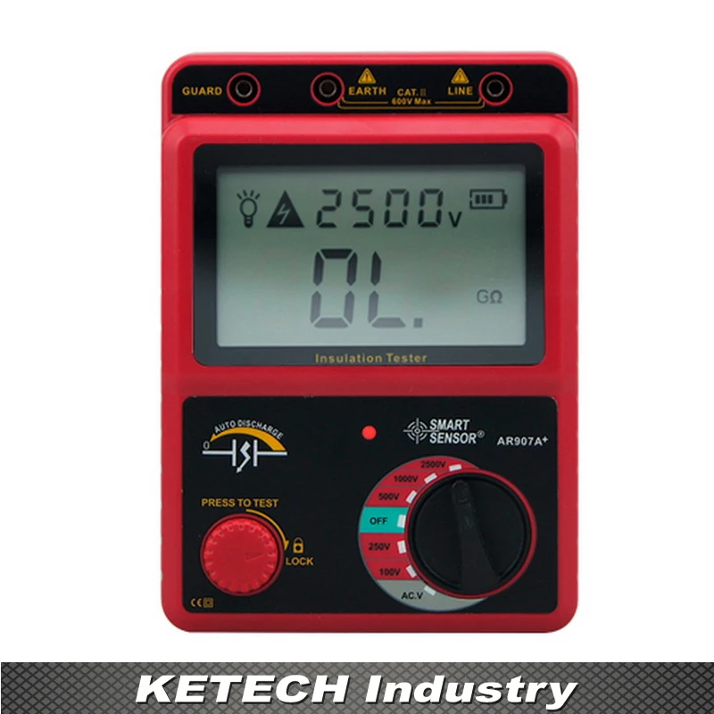 

AR907A Digital Insulation Meter Tester Megger MegOhm