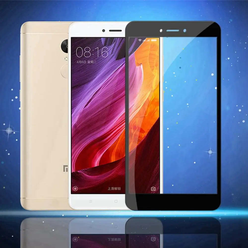 Для Xiaomi Redmi 4X стекло полное покрытие закаленное стекло для Xiaomi Redmi 4X5," протектор экрана для xiomi Red Mi 4X Pro 2.5D стекло - Цвет: Black