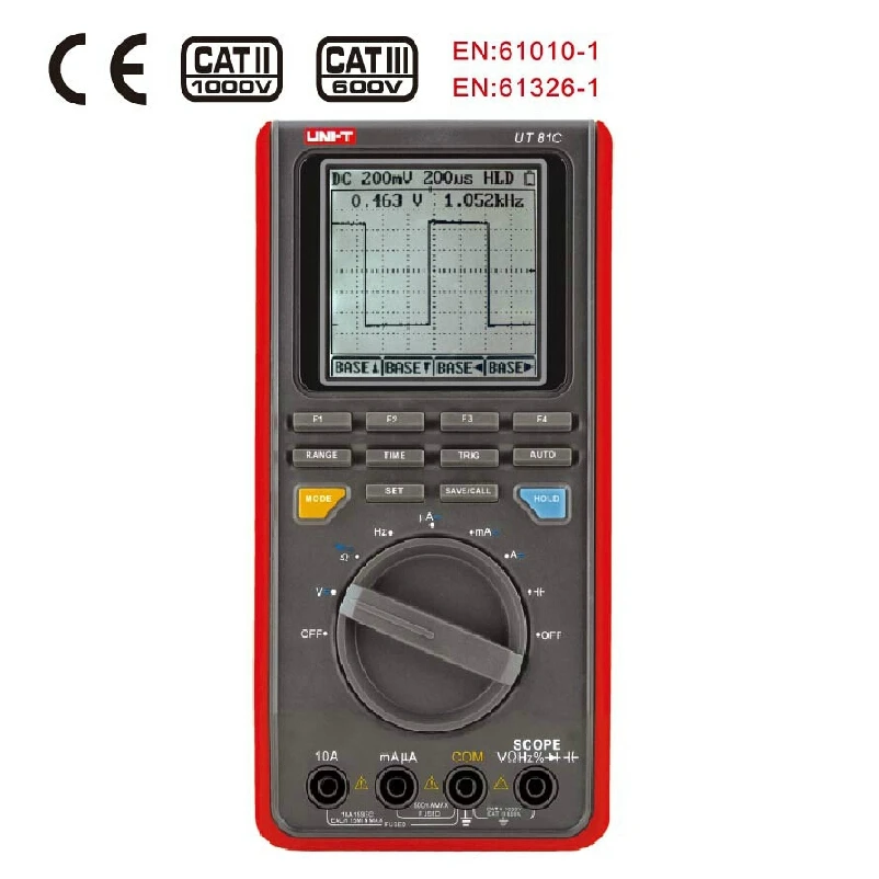 

LCD Backlight 16MHz 80MS/s Real-Time Sample Rate USB Interface Scope DMM Oscillographic type Digital Multimeters UNI-T UT81C