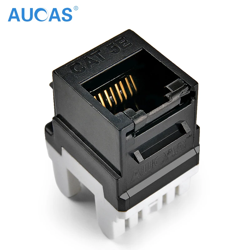 AUCAS 4 шт./лот Промышленный Класс Анти-пыль cat5e rJ45 отверстие Keystone Jack Jacks сеть ethernet