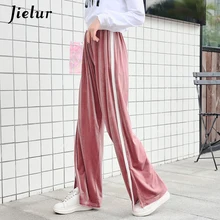 Jielur брюки для женщин велюровые корейские повседневные с