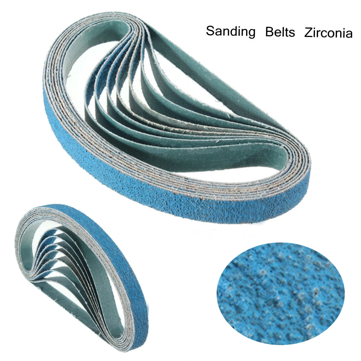 10Pcs  40/60/80 Grit 1/2''x18'' Zirconia Sanding Belts Powerfile For Black Decker
