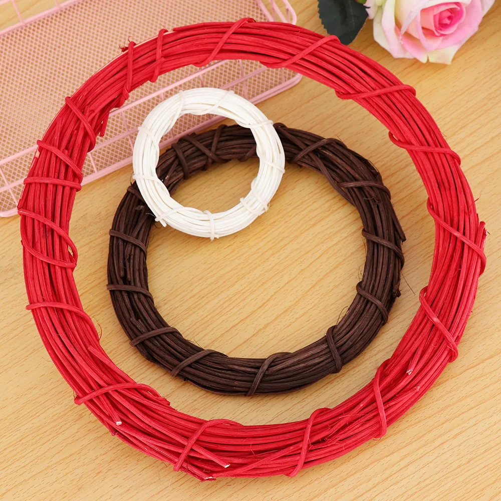 Willow Wicker Wreath Rattan Ring Chirstmas Decor Home Wall Hanging Ornament