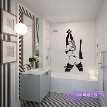 

Whipping Naked Women Beauty Body Wall Sticker Bathroom Bar Shop Room Decoration Posters Vinyl Sticker Sexy Girl Wall Decal