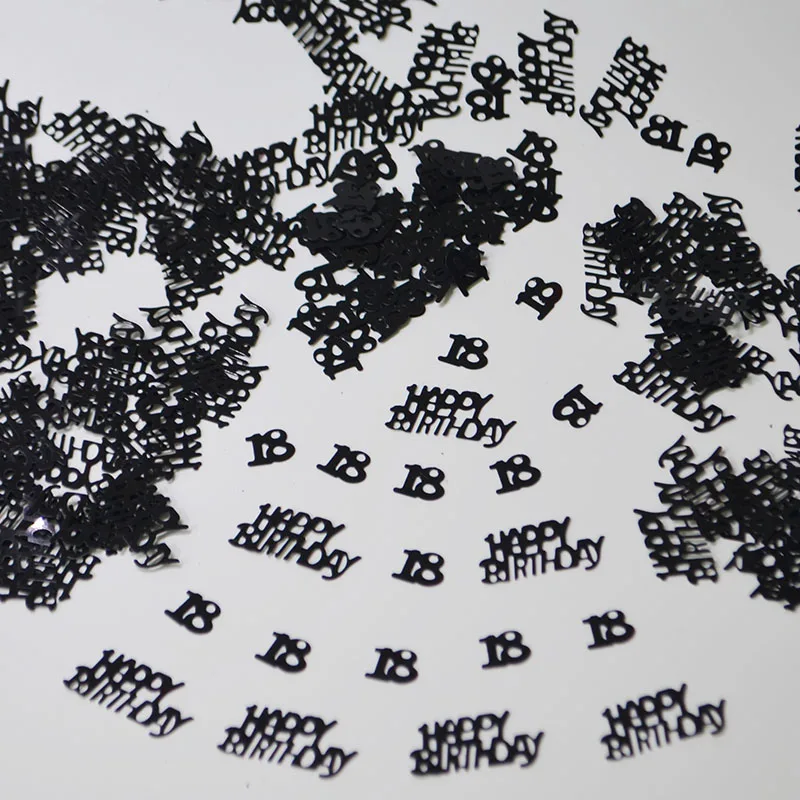 

15g Age 18th Year Old Happy Birthday Party Decorations Table Scatters Foil Number Digital 18 Colorful Glitz Sprinkle Confetti