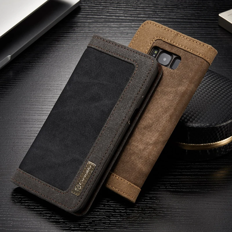 

CaseMe Flip Denim Case For Samsung Galaxy S8 S9 S10 Plus Note 9 8 Stand Wallet Case For Samsung Galaxy S8 Plus S10E S7 Edge Case