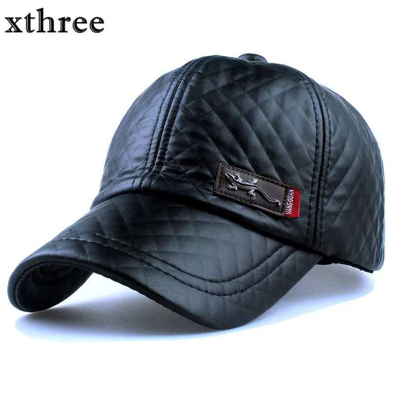 Prix pour Xthree Nouvelle mode haute qualité faux Casquette de cuir automne hiver chapeau casual snapback casquette de baseball pour hommes femmes chapeau en gros Prix pour Xthree Nouvelle mode haute qualité faux Casquette de cuir automne hiver chapeau casual snapback casquette de baseball pour hommes femmes chapeau en gros