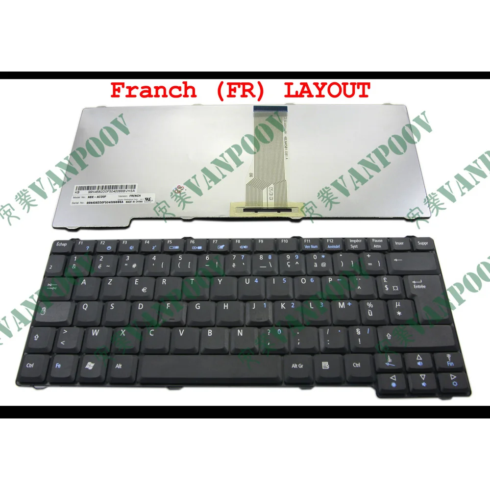 Клавиатура AZERTY для ноутбука Acer Aspire 1500 1620 TravelMate 240 250 2000 tm240 Fujitsu Amilo Pro V2000 V2010 M7400