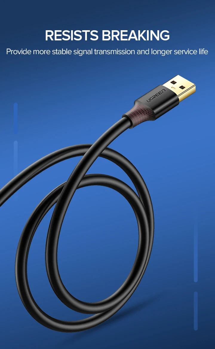 Ugreen USB кабель-удлинитель USB 3,0 кабель для Smart tv PS4 Xbox One SSD USB3.0 2,0 для удлинителя кабеля передачи данных мини USB кабель-удлинитель