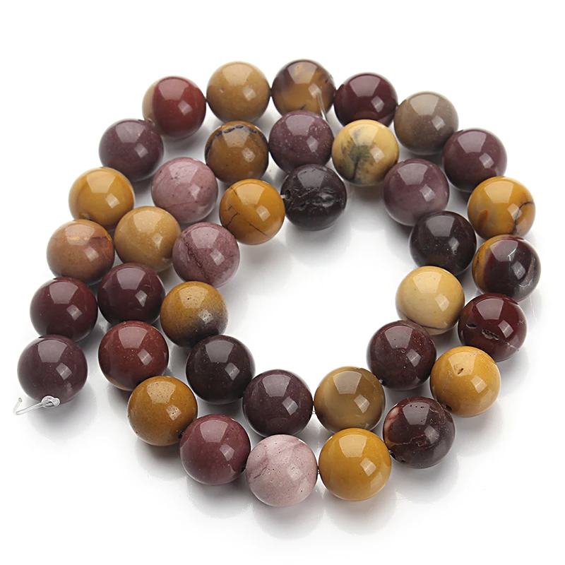New Mix Colored Loose Natural Beads Charms Spacer Round Stone 4 6 8 10 12 14mm for DIY Jewelry Findings F2119 | Украшения и