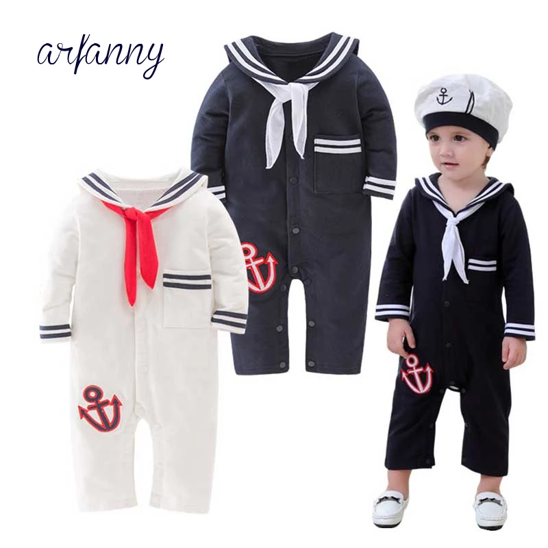 Детская одежда для малышей 0-2 лет, детский летний комбинезон в морском стиле, комбинезон, детская одежда в британском стиле, костюм для тела, одежда+ шапка