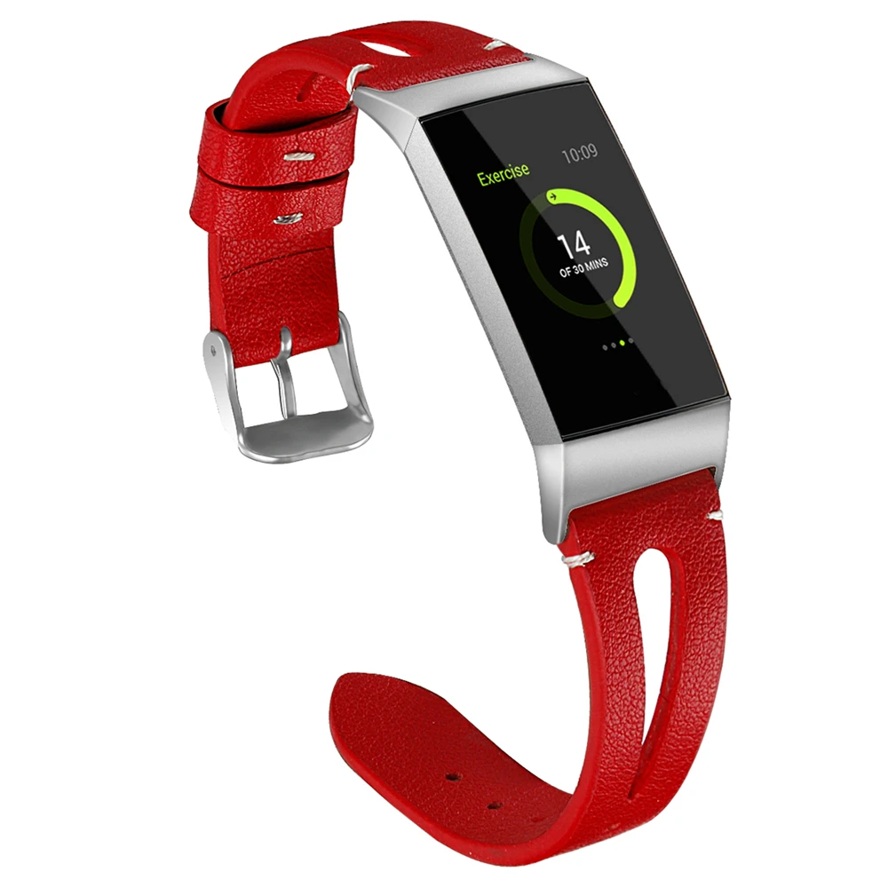 Модный кожаный ремешок для Fitbit Charge 3 band спортивные Смарт-часы замена браслета ремень браслет часы ремешок