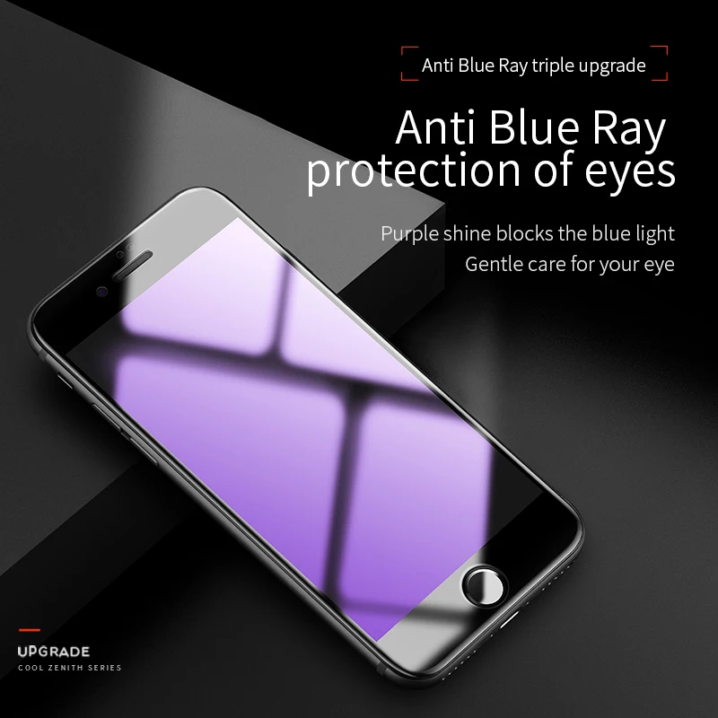 9H Anti Blue Light Tempered Glass 3D Soft Edge Full Screen Protector