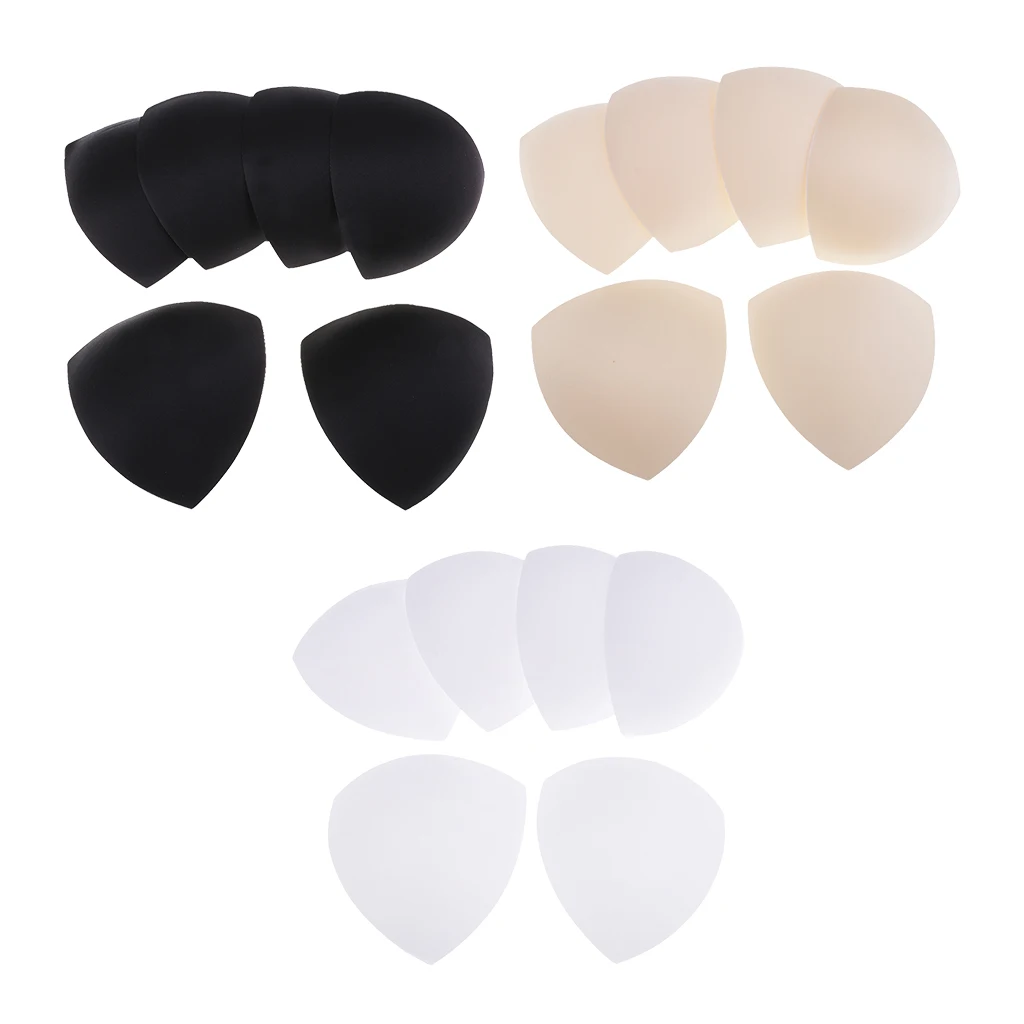 3 Pairs Women  Sports Enhancer Yoga Bra Pads Sponge Triangle Inserts Pads Cup Bra for Bikini Swimsuit Replacement Parts