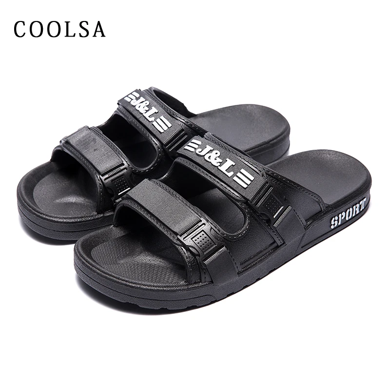 

Coolsa Men Slippers Beach Sandals Bathroom Flip Flops Flat Home Slippers Soft Thick Bottom Fashion Summer Outdoor Casual Shoes