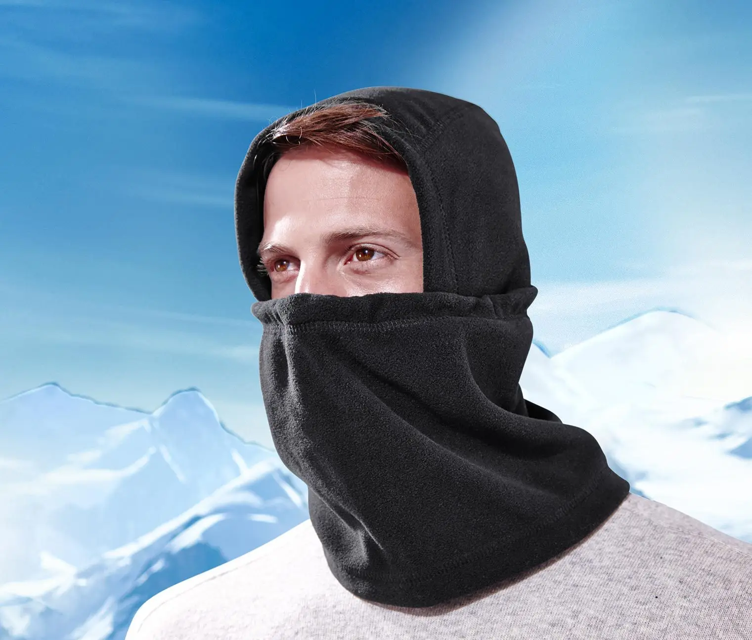 

Cold Winter men's Hat Scarf Unisex Winter Two Piece Suit
