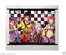 Home Decor No Game No Life Japanese Anime Wall Scroll Poster Fabric Cosplay 80 60cm