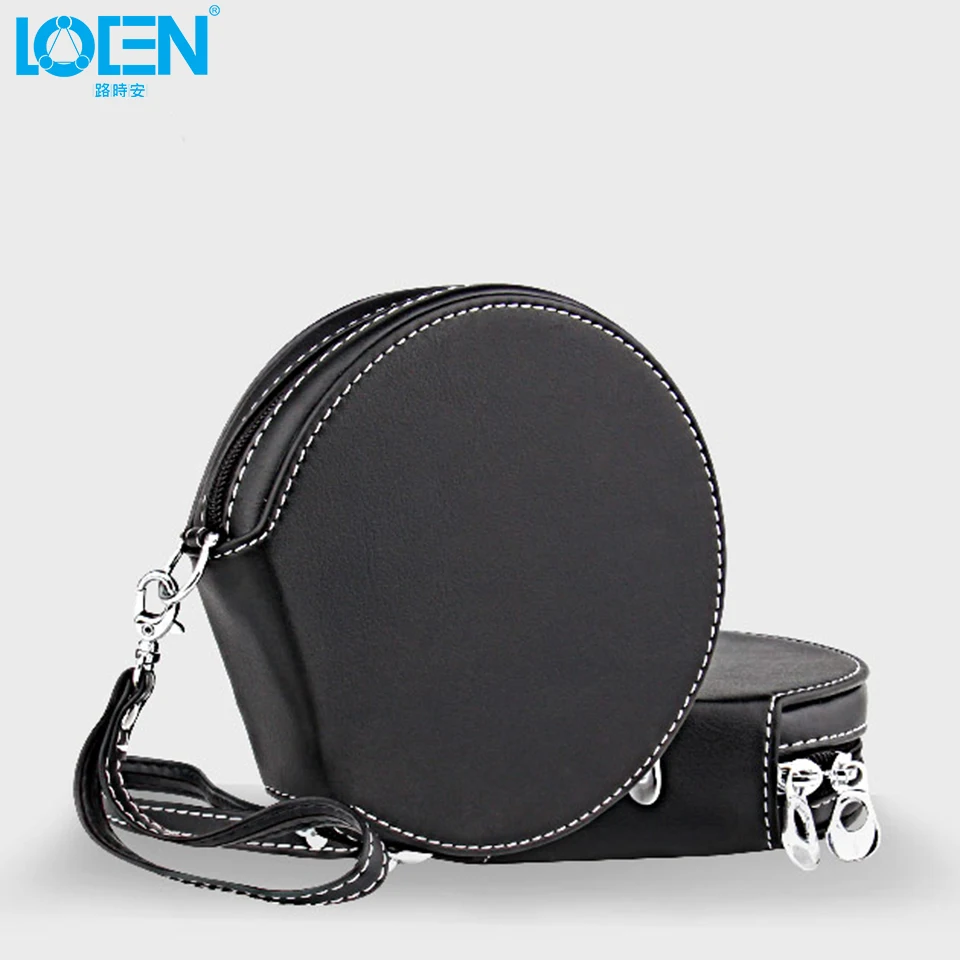 

Black White Leather CD DVD Disk Case Storage Bags Holder Case Round Tidying Car Visor Organizer Car Accessories Car Styling