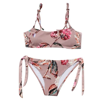 

Vogue Sexy Swimsuit Ladies Bikini Set High Waist Bathing Suit Women Floral Print New Swimwear Women's Bathing Suits Bikinis