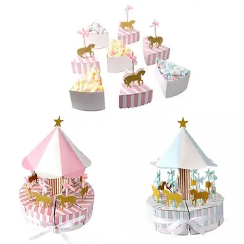 

Ribbon Carousel Candy Box Sweets Gift Wedding Party Baby Shower Paper Container