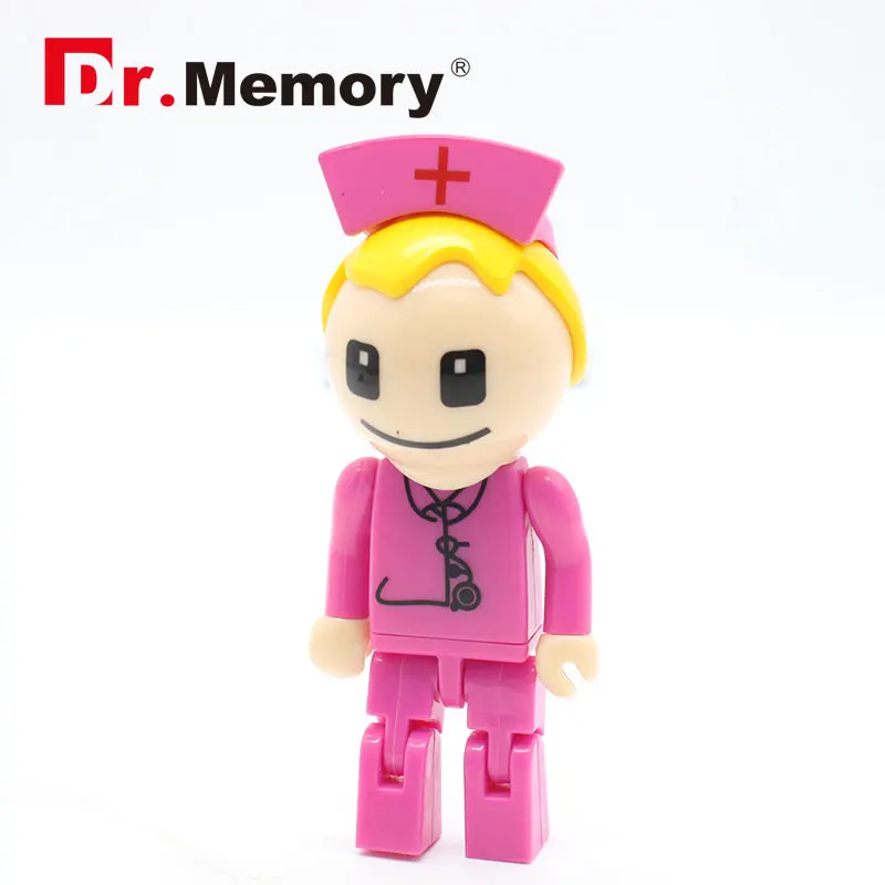 Креативный USB флеш-накопитель 32 ГБ, мультяшный флеш-накопитель медсестры доктора, 16 ГБ, 8 ГБ, 128 Мб, персональный флеш-диск, карта памяти, забавные подарки - Цвет: Nurse