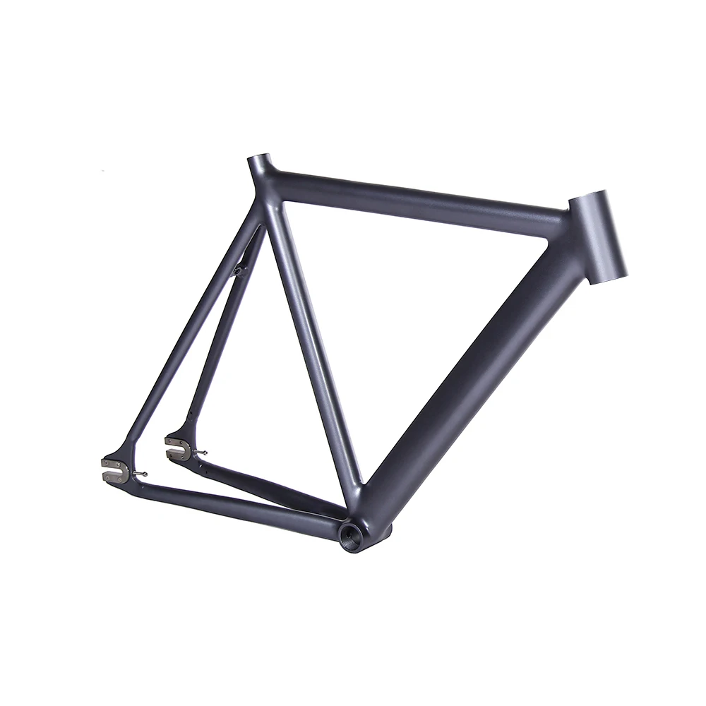 Excellent 700C Fixed Gear  bike frame matte black  Smooth Welding 54cm  Bike frame Aluminum Alloy frame 0