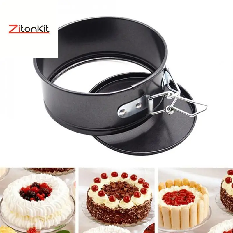 4pcs/set 4inch Mini Cake Mold Round Pan tray Mould Non-stick DIY Baking Cake Decorating Tools Kitchen Accessories Bakery Pastry
