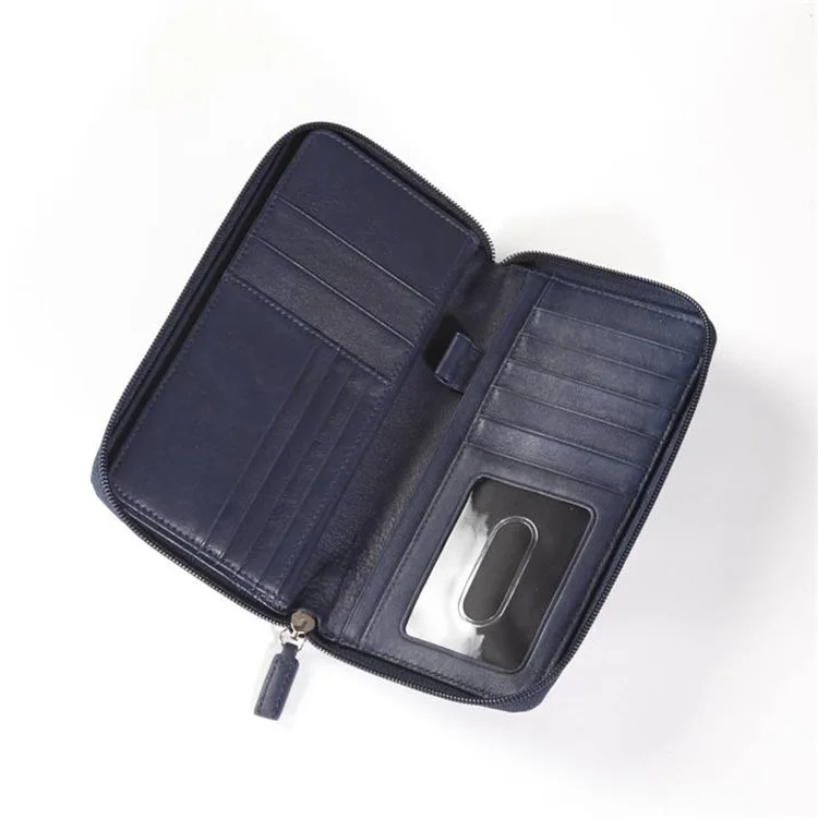 Zippered-Checkbook-Wallet-Blue