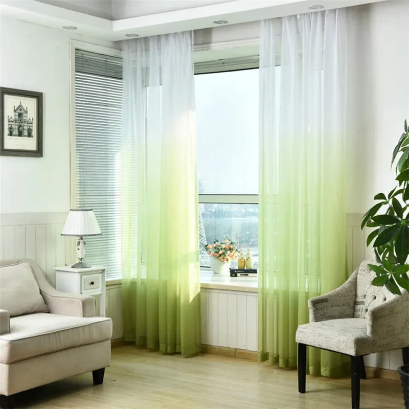 Valances Tulle Voile Door Window Curtain Drape Panel Sheer Scarf Divider Deco28