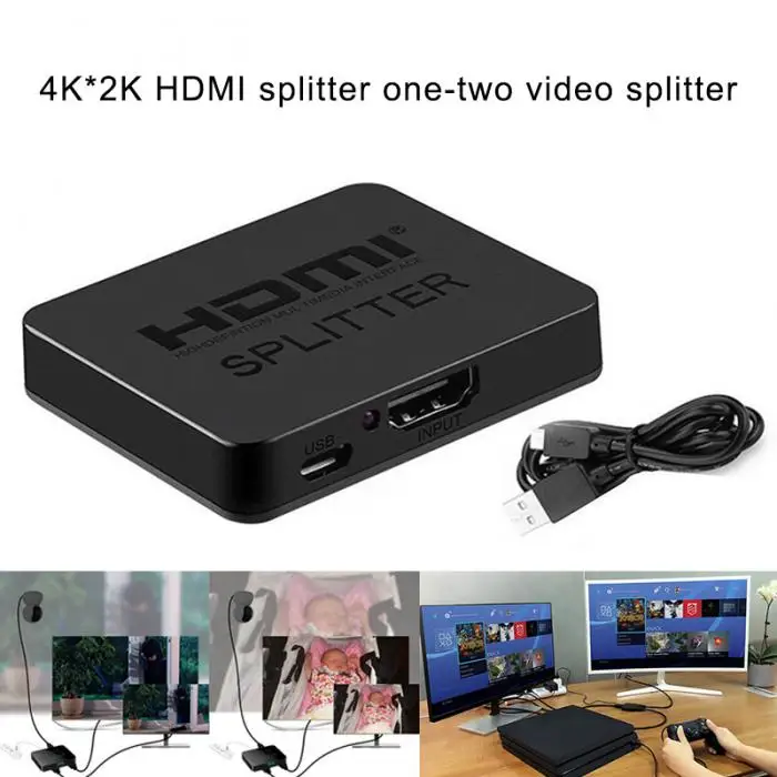 Новый горячий HDMI 1080 p 4 K 1x2 HDCP 3D сплиттер разделитель питания разделитель усилителя сигнала для HDTV DVD PS3 Xbox