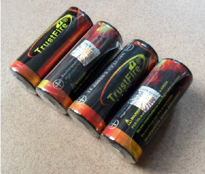 

Wholesale TrustFire Colorful 3.7V 5000mAh 26650 Rechargeable Battery Protected Li-ion Batteries with PCB