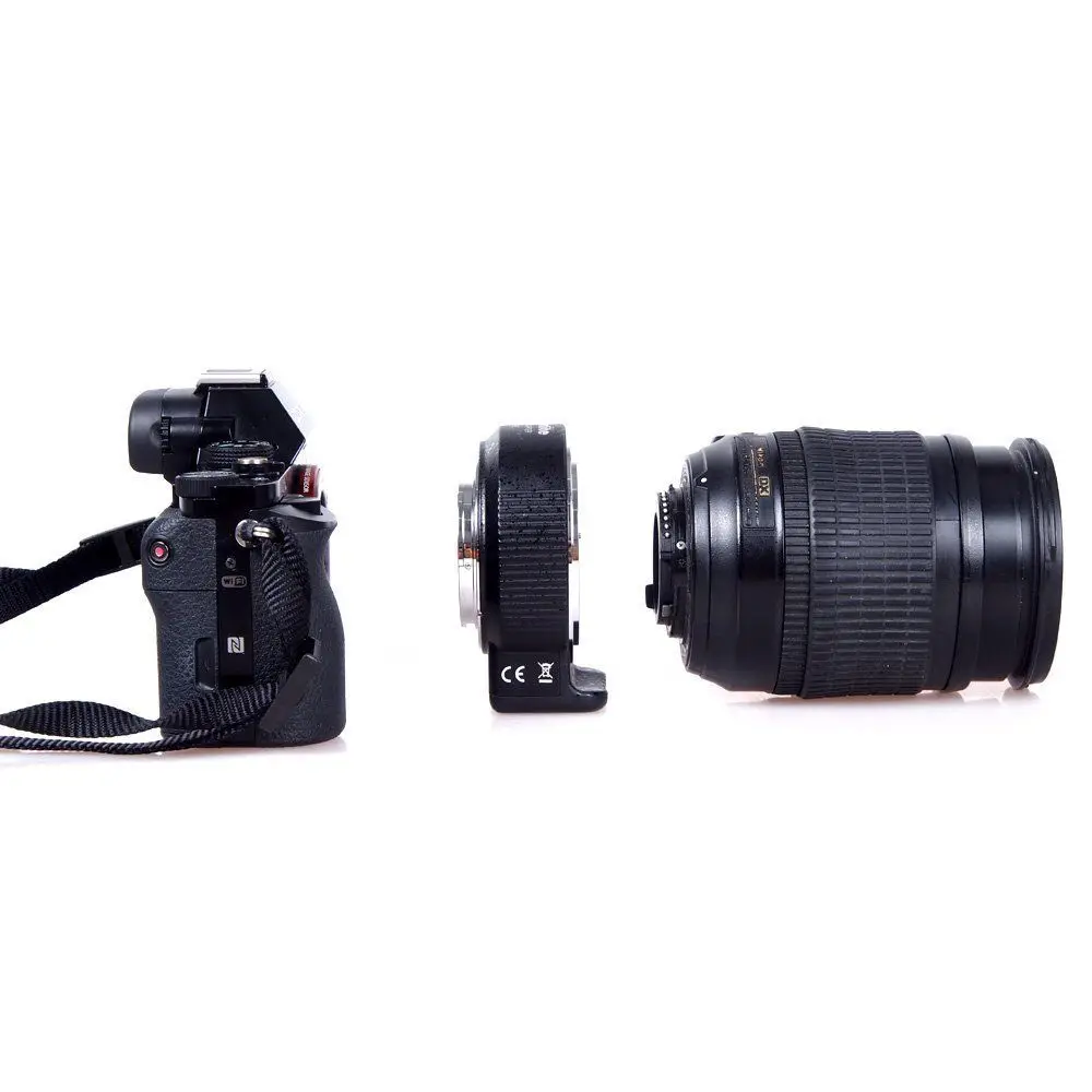 Адаптер для крепления объектива Commlite CM ENF E1 PRO Nikon F только Sony E Mount A7R2 A7II A6300 A6500 A7R Mark