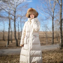 Новое поступление, Aporia. king, длинное однотонное белое пальто с широкой талией, 95%, 200 г-250 г, повседневное пуховое пальто из плотной шерстяной ткани, BF345