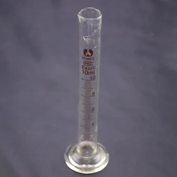 

10ml graduated cylinder measuring lab glass each bid for 1pc