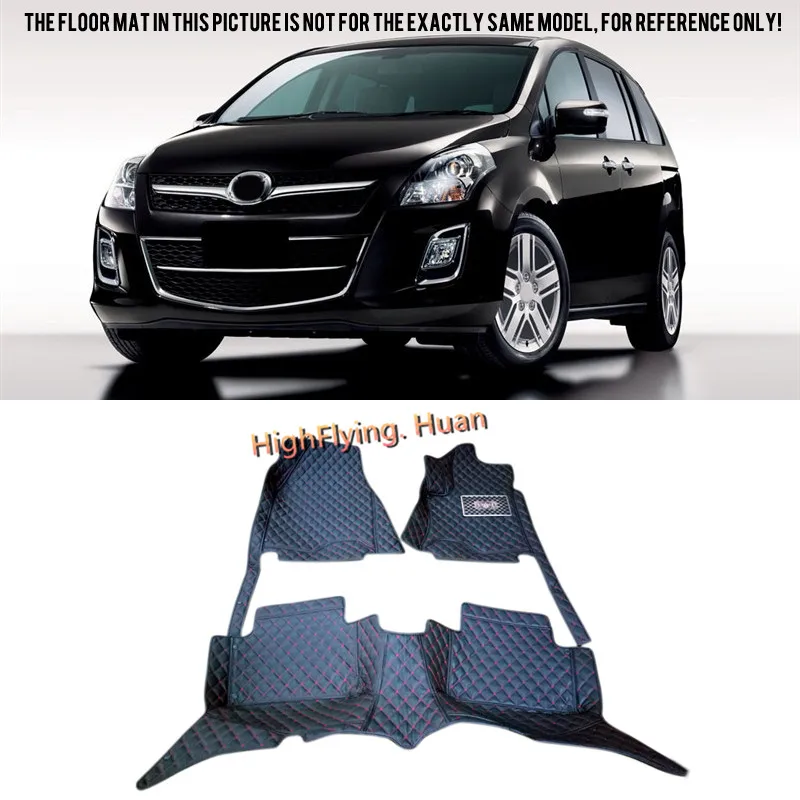 

Black Interior Leather Floor Mats & Carpets For Mazda MPV For Mazda8 (5-seat) 2007-2015