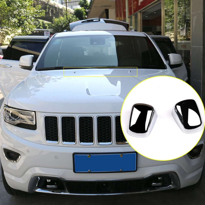 

For Jeep Grand Cherokee 2014-2017 ABS Plastic Wiper Water Spray Nozzle Decoration Cover Cover Trims Car Styling Accessories