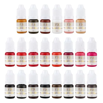 

22 Color Semi Permanent Makeup Eyebrow Inks Lips Eye Line Tattoo Color Microblading Pigment Eyebrow Tattoo Body Art Color Inks
