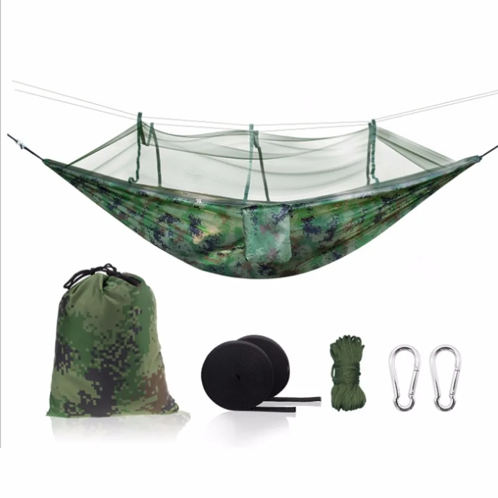 

Outdoor Mosquito Net Parachute Hammock Camping Hanging Sleeping Bed Swing Portable Double Chair for Camping Hunting