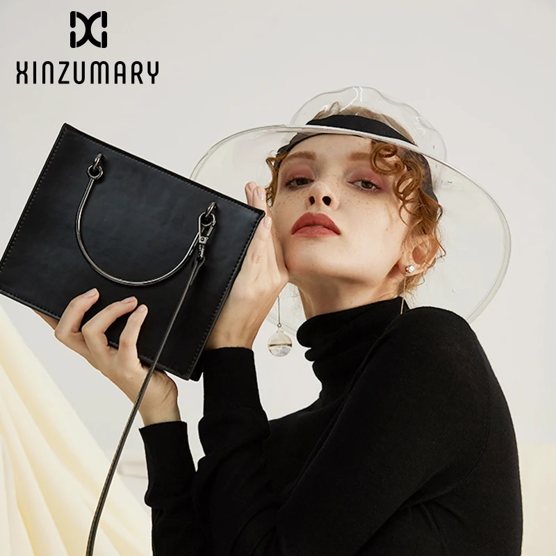 

Simple Solid color Bag for women 2019 New Casual Leather Small Square Bag Vintage Ring Handbag Female Shoulder Bags Messenger
