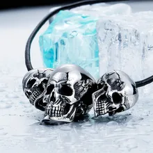 Beier 316L Stainless Steel pendant necklace new arrival super punk skull biker pendant Fashion Jewelry BP8-216 beier stainless steel biker jason voorhees hockey halloween mask pendant necklace with red colour antique cool jewelry bp8 362
