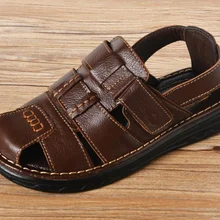 Мужские тапочки; сандалии из натуральной кожи; уличные повседневные мужские кожаные сандалии; пляжная обувь; Hombre; открытая обувь; NLXSMTCD
